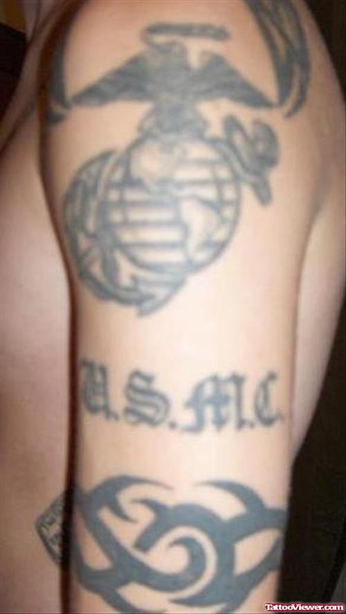 Army Tattoo On Half Sleeve For Men