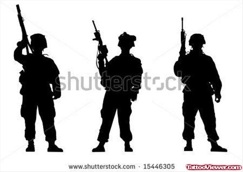 Army Soldiers Tattoo Design