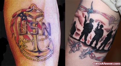 Us Army And Soldiers Army Tattoos On Bicep