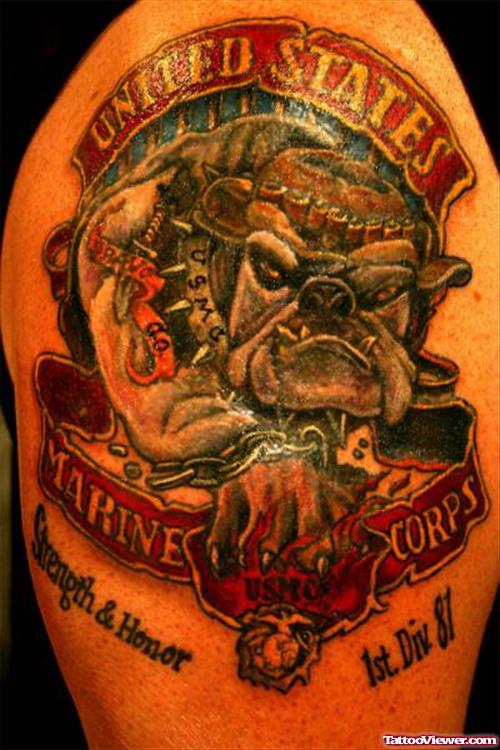 U.S Army Tattoo On Shoulder