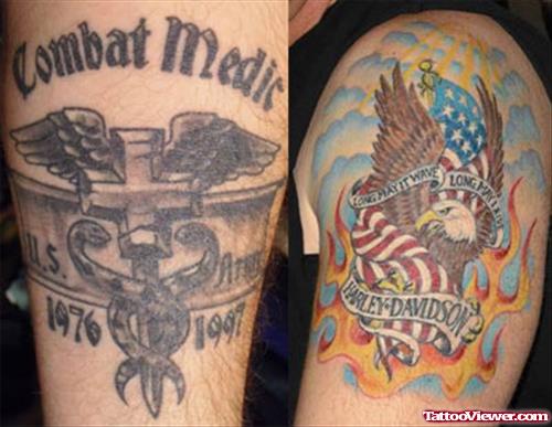 Awesome Army Tattoos On Biceps