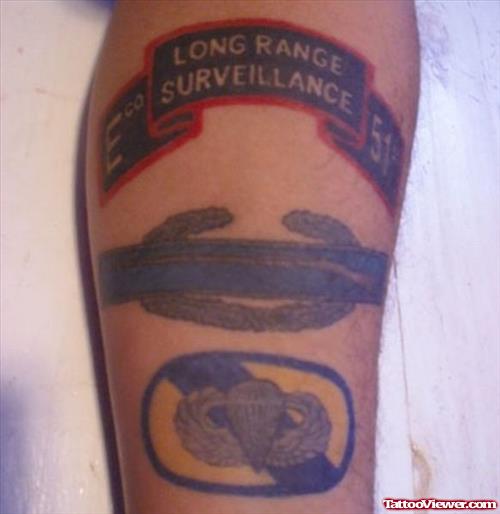 Army Tattoo On Full Sleeve
