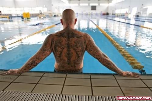 Army Tattoo On Full Back