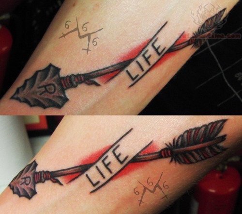 Life Arrow Tattoo