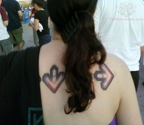 Bold Arrow Tattoos On Girl Back