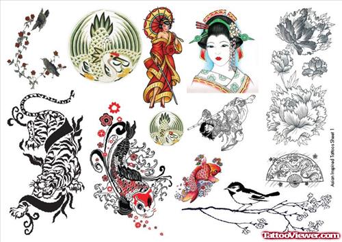 Asian Tattoos Design