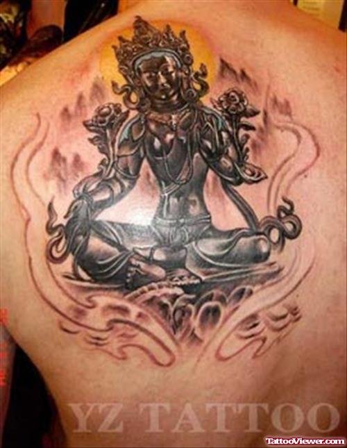Asian Tattoo On Back Shoulder