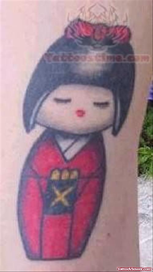 Awesome Doll Asian Tattoo