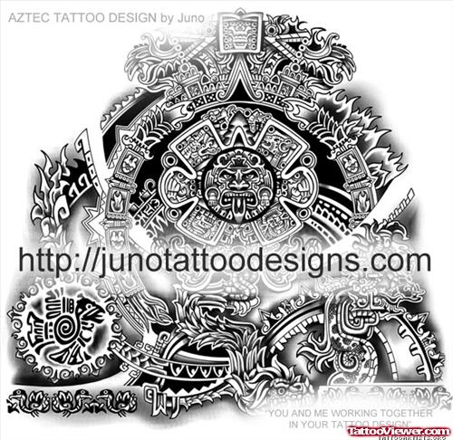 Aztec Tattoo Design For Men