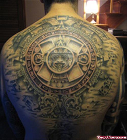 Full Back Aztec Tattoo