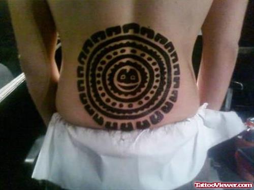 Lowerback Aztec Tattoo
