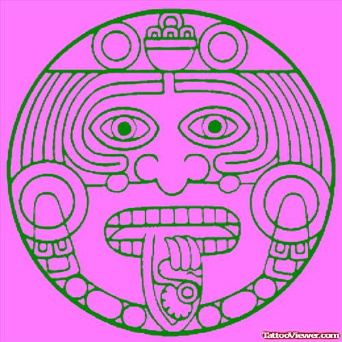 Quality Aztec Sun Tattoo Design