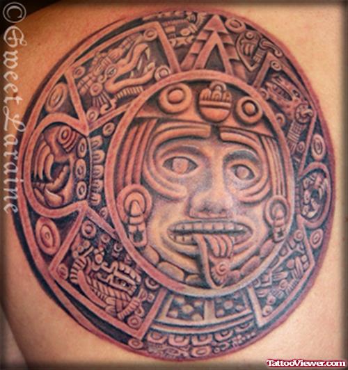 Latest Aztec Sun Tattoo Design