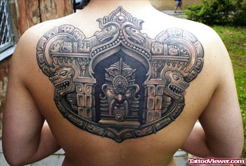 Stunning Aztec Back Body Tattoo