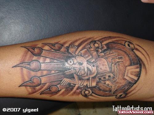 Mictlan Aztec Tattoo