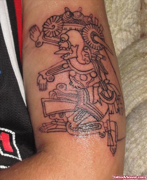 Superior Aztec Tattoo On Left Half Sleeve