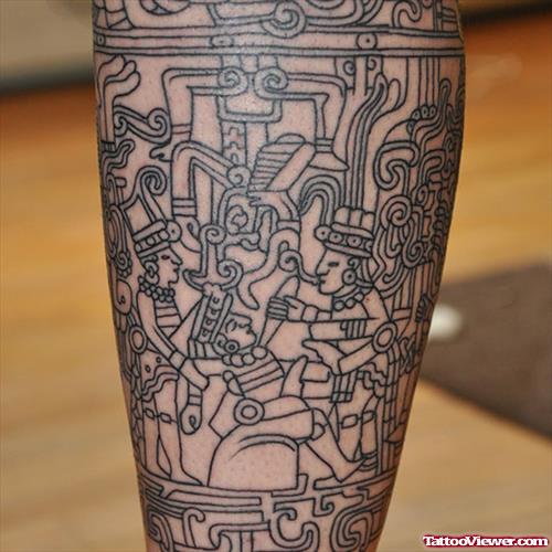 Outline Aztec Tattoos