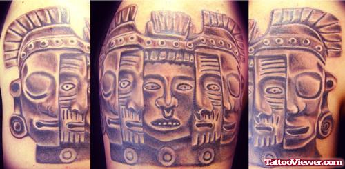 Aztec God Tattoo Design