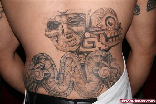 Crazy Lowerback Aztec Tattoo