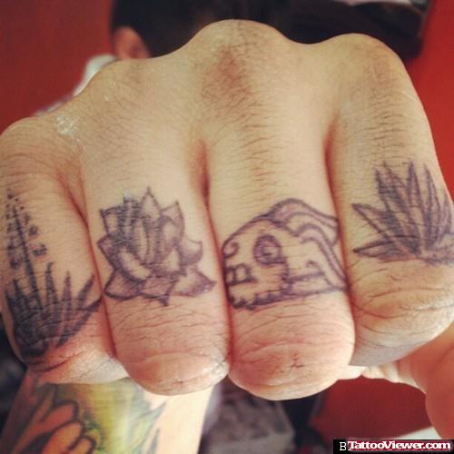 Aztec Tattoo On Finger