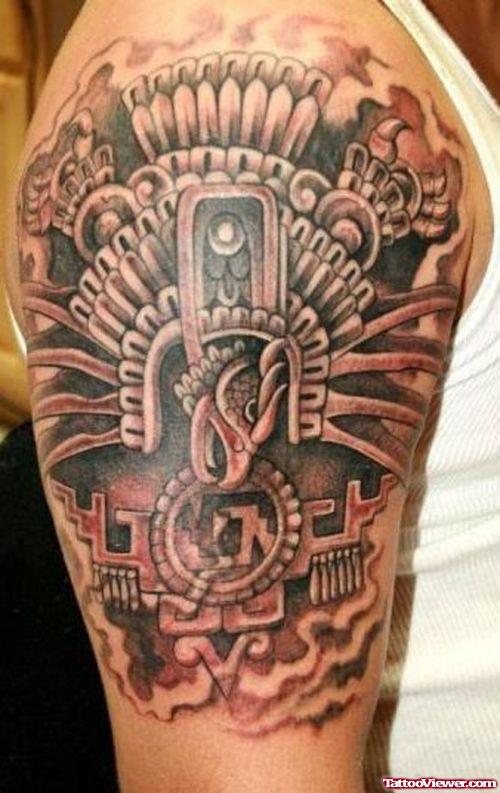 Aztec Half Sleeve Tattoo For Men