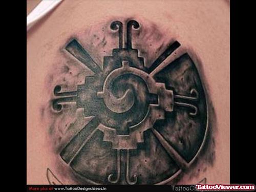 Aztec Tattoo On Shoulder
