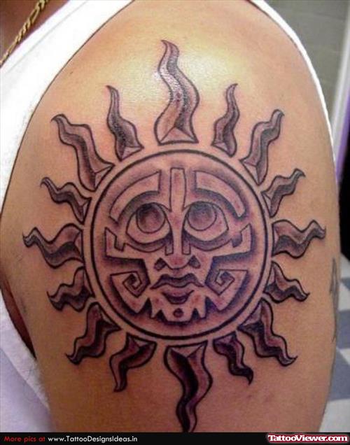 Aztec Sun Tattoo