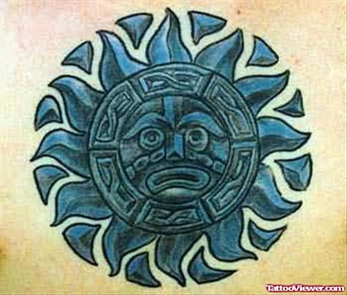 Aztec Blue Tattoo
