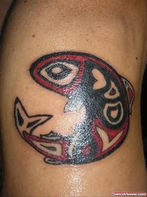 Aztec Fish Tattoo