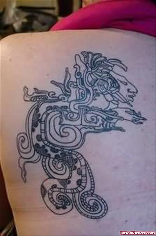 Aztec Tattoo Art For Back