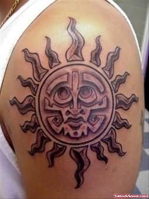 Aztec Sun Tattoo Art