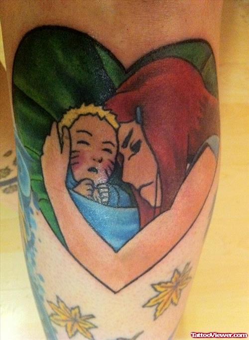 Mother Sleeping With Baby Tattoo