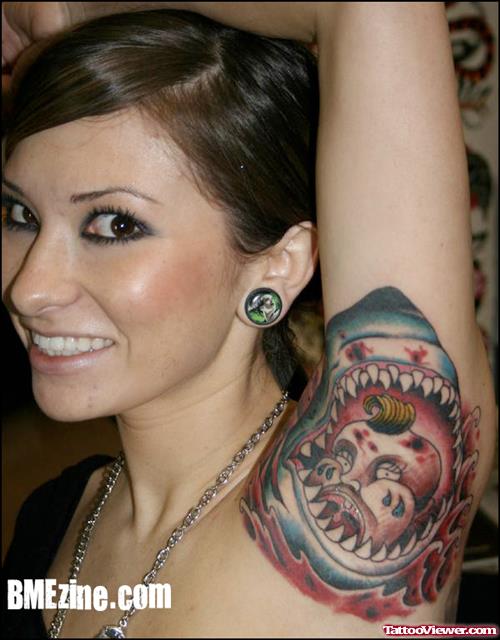 Baby Devil Armpit Tattoo