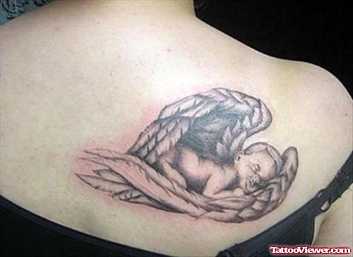 Right BAck SHoulder Baby Tattoo