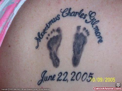 Memorial Baby Footprints Tattoo