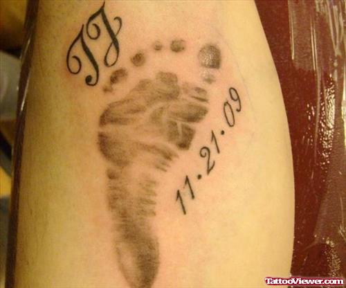 Memorial Baby Footprint Tattoo