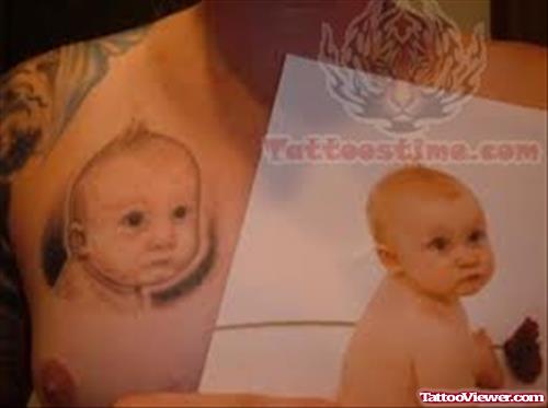 Beautiful Baby Portrait Tattoo