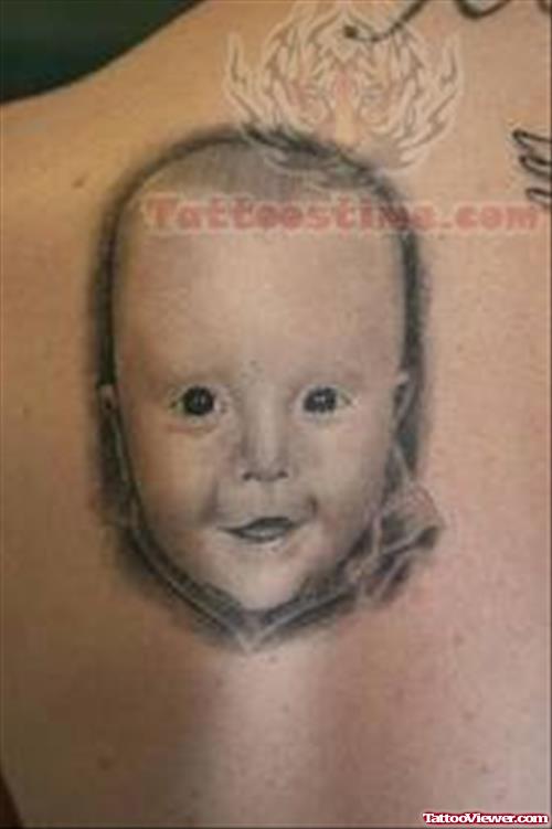 Cute Baby Head Tattoo