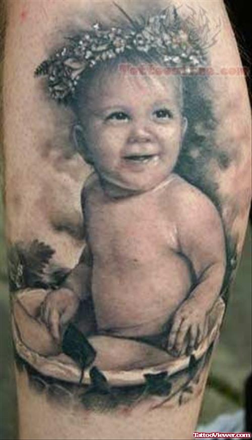 Sitting Baby Tattoo