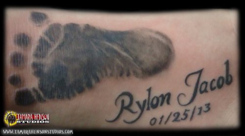 Rylon Jacob Memorial Baby Footprint Tattoo