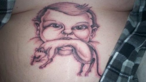 Rat Eater Baby Tattoo