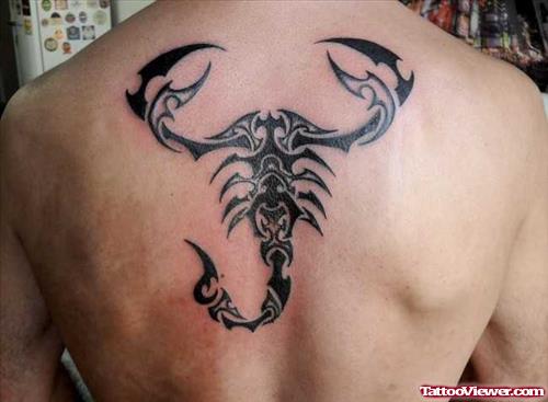 Scorpion Back Tattoo For Men
