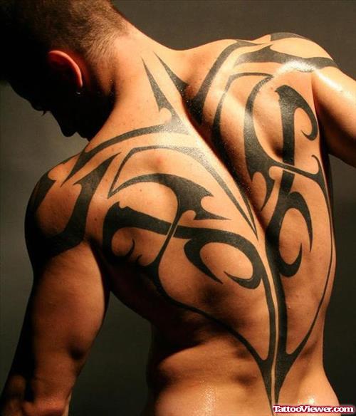 Tribal Back Tattoo For Men