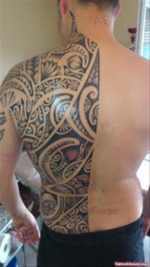 Samoan Back Tattoo For Men