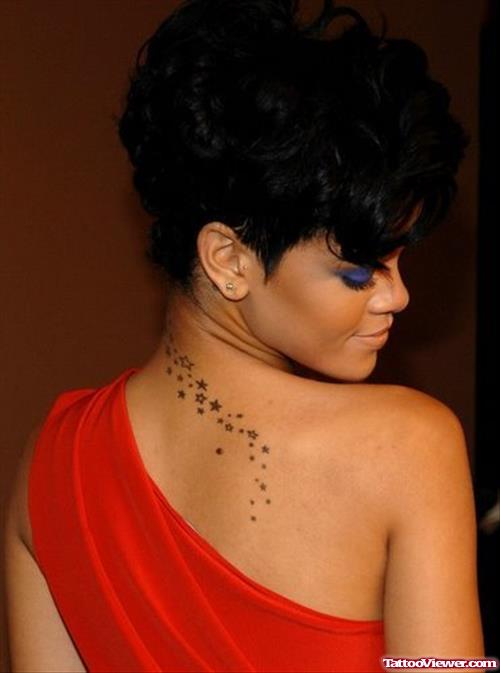 Rihanna Back Stars Tattoos