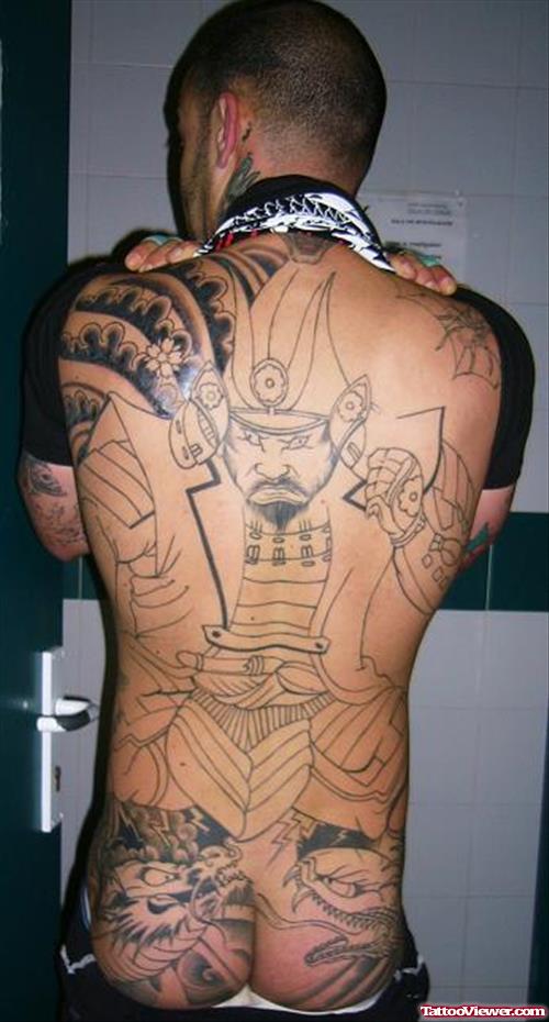 Demon Back Tattoo For Men