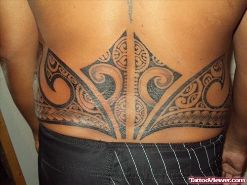 Hawaiian Back Lower Back Tattoo