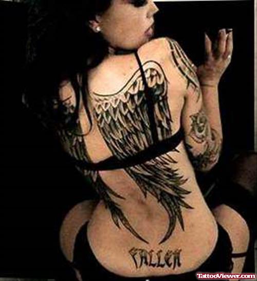 Back Angel Wings Tattoos For Girls