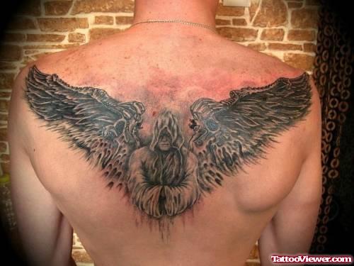 Angel Large Wings Back Tattoo