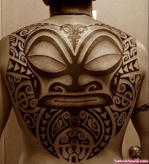 Maori Full Back Tattoo For Men